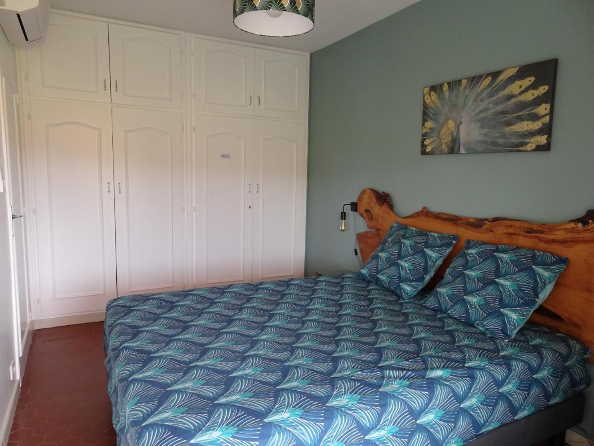 T3 150 M De La Plage, Climatisation, Piscine Et Parking Privatif - Le Lavandou Bagian luar foto