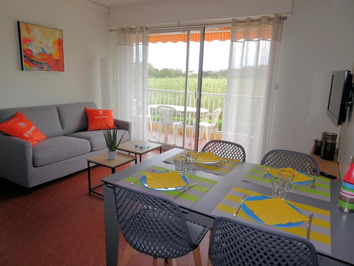 T3 150 M De La Plage, Climatisation, Piscine Et Parking Privatif - Le Lavandou Bagian luar foto